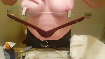 Preview 3 of Small Naked Butts - Wooden Hanger on jynxbunny&#039_s nipples