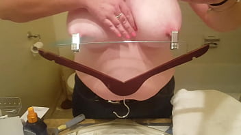 Preview 4 of Small Naked Butts - Wooden Hanger on jynxbunny&#039_s nipples