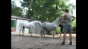 Preview 1 of Olga Blow - Busty city woman slammed by two farmers!