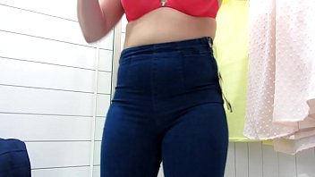 Preview 4 of Xxnyx Xxx Video Long - Pissing in the public toilet and undressing in the dressing room at the mall.