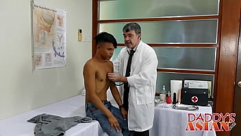 Preview 1 of Nailedtits - Whorish Asian twink Mikal gets freaky with doctor Mike
