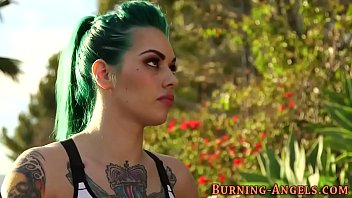 Preview 1 of Big Brast Girl Sex - Tattooed punk rides bbc