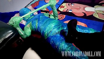 Preview 3 of Goa Xxx Sex Vp - 3 layers of tape bondage the kigurumi