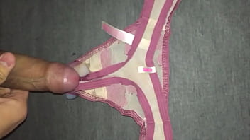 Preview 3 of Rusian Tean - Cumming on NOT my step sisters thong (cummedpanties)