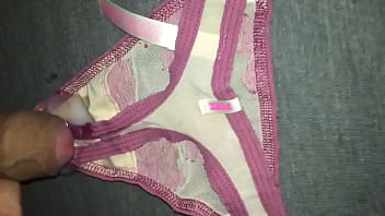Preview 4 of Rusian Tean - Cumming on NOT my step sisters thong (cummedpanties)