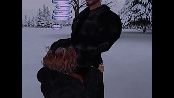 Preview 3 of Mother And Son Kitchen Full Sex - Milf whore in fur longcoat sucking cock in snow