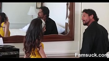 Preview 1 of Flaring Nose - Stepdaughter Tricks Stepdad into fucking her