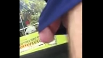 Preview 2 of Evening Van - Big dick h. out leg of shorts in public