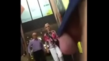 Preview 1 of Evening Van - Big dick h. out leg of shorts in public