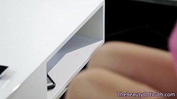 Preview 2 of Auntycondum - Petite teen seducing pussy of a lesbian babe