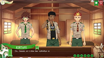 Preview 3 of Hendi Xxx Vedo - Game: Camp of Friends,  Path 2,  Episode 53 - Fixing beds in the camp (Russian voiceover)