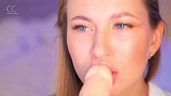 Preview 2 of Girls Janwar Sex Video All Mp4 - Stella Cardo sucks a big dildo and shows how her pussy gets wet