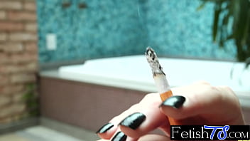Preview 3 of American Tens - Sensual ts babe Grazi Cintuini smoking teasingly and gently