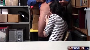 Preview 3 of Mt Fisting Vidio - Cute amateur shoplifter teen fucked by the mall officer