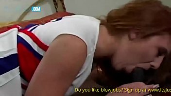 Preview 2 of Chaturbate Ellieleen - Sexy Redhead Cheerleader Riding Over Black Cock