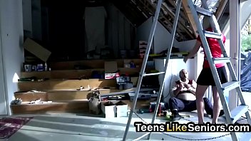 Preview 1 of 90s Tits - Nerdy teen pounded by horny grandpa