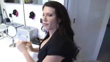 Preview 1 of Office Girl Pee - Leena Skye in Stepmom Catches Step Son Jerking And Fucks Him