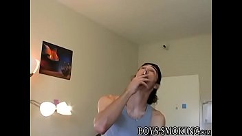Preview 2 of Old Lessbian - Hairy skaters Ian Madrox and Dustin Kilimin smoke &amp_ stroke