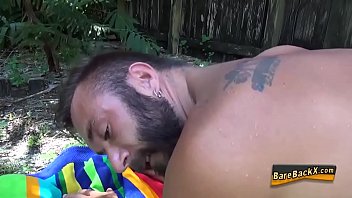 Preview 3 of Sany Loen Video Xxx 2018 - Muscly gay dude barebacks