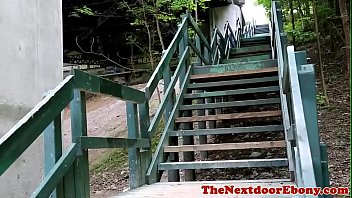 Preview 1 of Desi Colgirl Sex - Buff black hunks tease outdoor before fucking