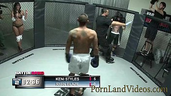 Preview 2 of Asa Akira And Skin Diamond Fuck - guys fighting for slutty blonde prize Lexi Belle