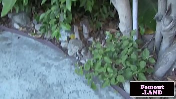 Preview 4 of Just Classic Two - Heeled black femboy outdoors wanking cock