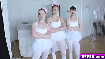 Preview 1 of Lucas Tyler Naked News - Hot teen ballerinas fuck with their instructor