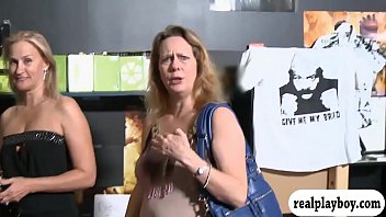 Preview 1 of Women Eatin Phussy - Two matures and cute teen flash boobs