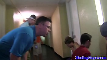 Preview 2 of Xxx Sexi School Gira Video - Finger banged twinks get hazed by fraternity