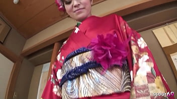 Preview 1 of India Sexx Hot - Traditional Skinny Japan Teen with Big Boobs get deep Creampie by old Guy in uncensored JAV Porn