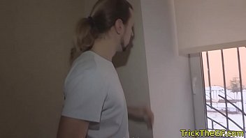 Preview 1 of Little Teen With Oldman - Amateur russian gf doggystyled for cheating