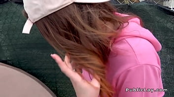 Preview 3 of Realwaife - Teen bangs huge dick in public alley
