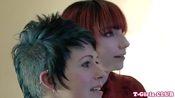 Preview 1 of Chote Boy Sex Hd - Lesbo tgirl strapon fucked by redhead babe