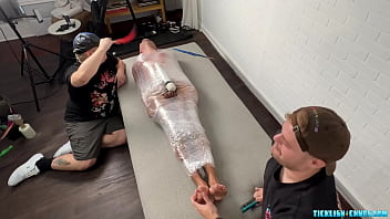 Preview 4 of Old Qnd Very Young - Matt and Ryder Stimulate Tickles On A Mummified Pup Saki