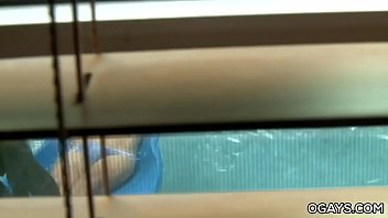 Preview 1 of Amy Andersen Nerd - Gay latino Javier peeps on her buddy