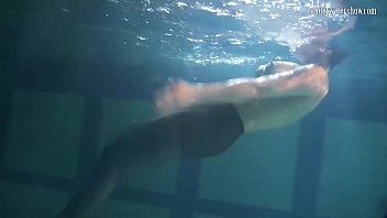 Preview 3 of Class Gangbang - Lozhkova in see through shorts in the pool