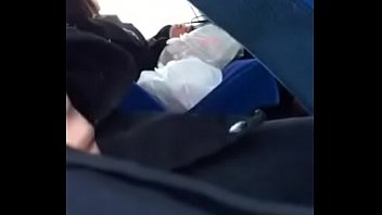 Preview 1 of Only Black Ass Ball Com Short - Public bus handjob front of Asien women