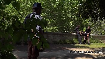Preview 2 of Del Rios - Spanish slave gangbanged outdoor