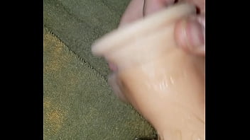 Preview 2 of Milf Oily Big Ass - Self fucking with brand new dildo