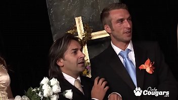 Preview 1 of Pornocapueira - Jeny b. And Kaia Kane Have A Wild Wedding Orgy