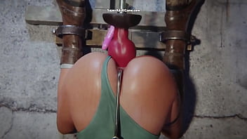 Preview 2 of Fdd Orna Big Sex - BDSM Dungeon Lara Croft 3D Realistic [ Uncensored Gameplay ]