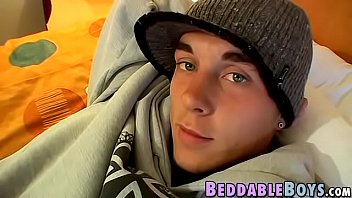Preview 1 of Teen Busty Rough - Solo beddable dude Kelly Cooper wanking his cock hard