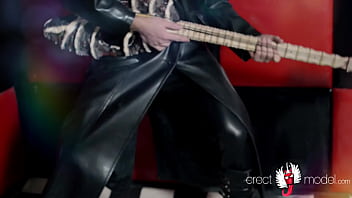 Preview 2 of Boobs Sax Hd - Kinky stripper guy dances showing his ass and erect dick in gay rocker porn