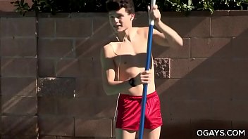 Preview 1 of Anak Mimi Susu - Young pool boy serves daddy&#039_s dick