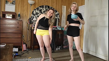 Preview 1 of Shocking Tube - Trinity and Kat Wedgie Dares Patreon