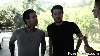 Preview 1 of Swimmy Pool - Hitch hiking blonde babe in cocksucking trio