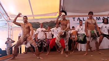 Preview 1 of Denise Does Her Job - Nearly naked warrior dance