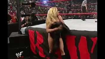 Preview 4 of Bro Sis Honey Moon - WWE Diva Trish Stratus Stripped To Bra &amp_ Panties ( Raw 10-23-2000 )