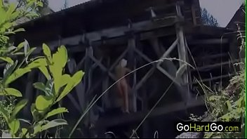 Preview 1 of Handjobs By Magictung - Jenni naked on the bridge