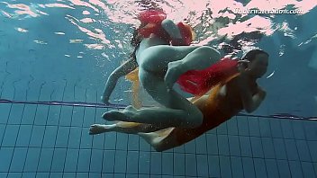 Preview 2 of Zgjnzwoiq - Two redheads swimming SUPER HOT!!!